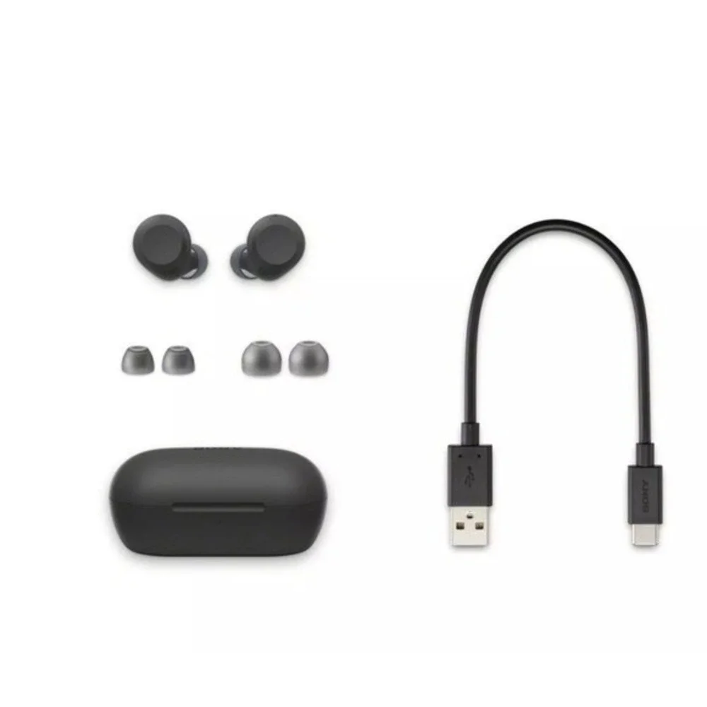 The Sony WF-C710N Black Truly Wireless Noise-Canceling Earbuds New in Box.